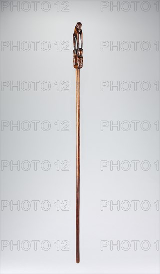 Staff, 1800s-1900s. The Baboon Master (African). Wood; overall: 120.7 cm (47 1/2 in.)