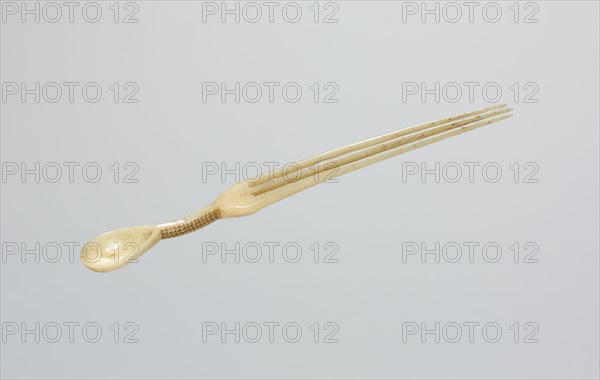 Snuff Spoon/Comb, late 1800s. Southern, South Africa, Zulu, late 19th century. Bone; overall: 15.2 cm (6 in.)