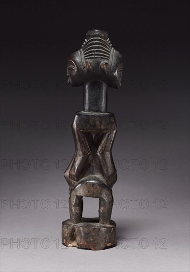 Janus Figure, late 1800s-early 1900s. Central Africa, Democratic Republic of the Congo, Hemba people. Wood; overall: 30.8 x 7.9 x 7.3 cm (12 1/8 x 3 1/8 x 2 7/8 in.)