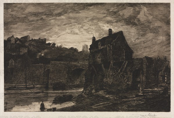 published in "The Portfolio" vol. XIX, 1888: Bridgenorth, 1885. Frank Short (British, 1857-1945), after Thomas Girtin (British, 1775-1802). Etching; sheet: 22.8 x 30.3 cm (9 x 11 15/16 in.); image: 17.4 x 25.2 cm (6 7/8 x 9 15/16 in.).