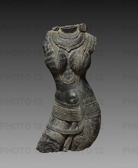 Female torso, 1000s. Northeastern India, Pala dynasty (730-1197). Black chlorite; overall: 89 x 44 x 19 cm (35 1/16 x 17 5/16 x 7 1/2 in.).