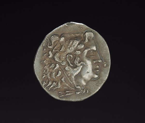 Indo-Greek Coin, c. 200-1 BC. Afghanistan, Bactria, c. 2nd-1st century BC. Silver; diameter: 3.2 x 0.5 cm (1 1/4 x 3/16 in.).