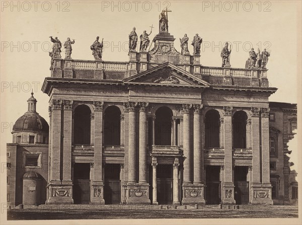 St. Jean de Lateran, Rome, c. 1860. Attributed to Tommaso Cuccioni (Italian, 1864). Albumen print from collodion negative; image: 22.7 x 30.8 cm (8 15/16 x 12 1/8 in.); mounted: 31.2 x 45.8 cm (12 5/16 x 18 1/16 in.); paper: 22.7 x 30.8 cm (8 15/16 x 12 1/8 in.); matted: 40.6 x 50.8 cm (16 x 20 in.)