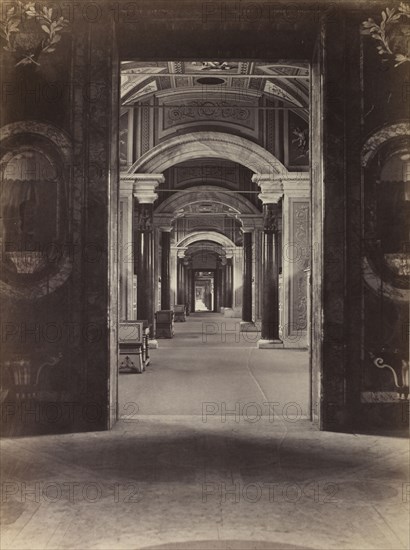 Bibliothèque du Vatican, c. 1860. Charles Soulier (French, 1840-1875). Albumen print from a collodion negative; image: 25.4 x 19.1 cm (10 x 7 1/2 in.); paper: 25.4 x 19.1 cm (10 x 7 1/2 in.); matted: 61 x 50.8 cm (24 x 20 in.); mounted, primary: 35.2 x 24.7 cm (13 7/8 x 9 3/4 in.); mounted, secondary: 53.2 x 38 cm (20 15/16 x 14 15/16 in.)