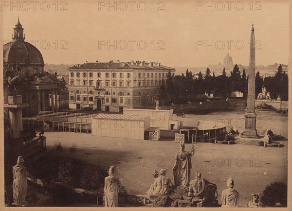 View of Rome, c. 1860. Unidentified Photographer. Albumen print from a collodion negative; image: 22.6 x 31.2 cm (8 7/8 x 12 5/16 in.); mounted: 28.6 x 39 cm (11 1/4 x 15 3/8 in.); paper: 22.6 x 31.2 cm (8 7/8 x 12 5/16 in.); matted: 40.6 x 50.8 cm (16 x 20 in.)