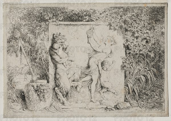 Bacchanales: The Satyr's Dance, 1763. Jean-Honoré Fragonard (French, 1732-1806). Etching; sheet: 14.8 x 21.3 cm (5 13/16 x 8 3/8 in.); image: 13.6 x 20.3 cm (5 3/8 x 8 in.)