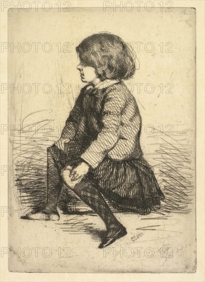 Seymour Haden Jr., Seated. James McNeill Whistler (American, 1834-1903). Etching; sheet: 20.2 x 18.3 cm (7 15/16 x 7 3/16 in.); platemark: 13.6 x 9.7 cm (5 3/8 x 3 13/16 in.).