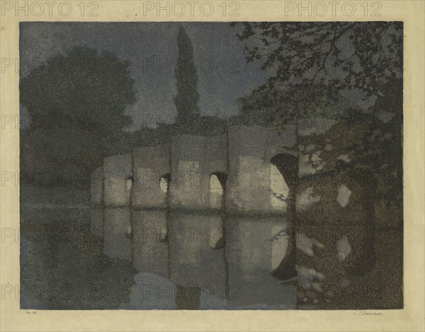 Stopham Bridge. Edward Louis Laurenson (British, 1868-1940). Color aquatint; sheet: 38.8 x 48.3 cm (15 1/4 x 19 in.); image: 26.5 x 35.1 cm (10 7/16 x 13 13/16 in.)