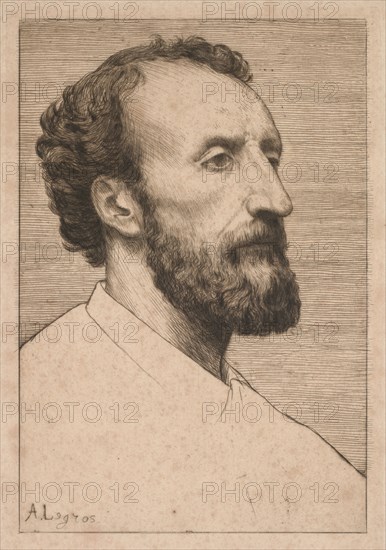 Jules Dalou, 1877. Alphonse Legros (French, 1837-1911). Etching and drypoint; sheet: 33.2 x 22.7 cm (13 1/16 x 8 15/16 in.); platemark: 25.2 x 16.3 cm (9 15/16 x 6 7/16 in.).