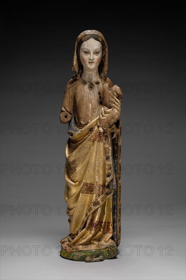Virgin and Child, late 1200s. Mosan (Valley of the Meuse), Liège(?), late 13th century. Wood (oak) with polychromy and gilding; overall: 83 x 24 x 20 cm (32 11/16 x 9 7/16 x 7 7/8 in.).