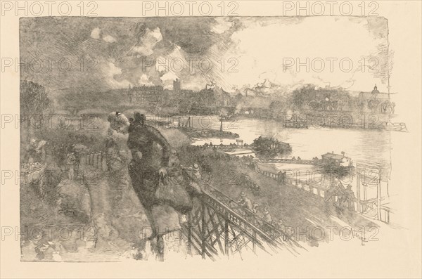 La Seine au Pont d'Austerlitz, 1866. Auguste Louis Lepère (French, 1849-1918), published in L'Estampe Originale. Wood engraving; sheet: 26.6 x 35 cm (10 1/2 x 13 3/4 in.); image: 16.8 x 26.5 cm (6 5/8 x 10 7/16 in.)