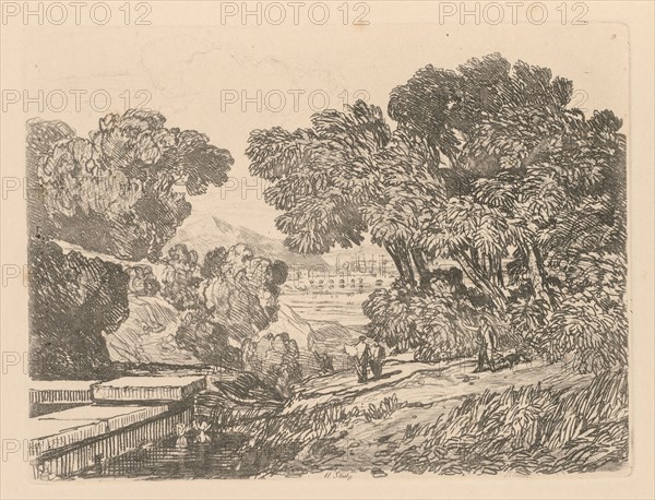 Liber Studiorum: Plate 9, A Study, 1838. John Sell Cotman (British, 1782-1842). Softground etching, from a bound volume containing 48 plates; sheet: 32 x 49.5 cm (12 5/8 x 19 1/2 in.); platemark: 15.2 x 20.1 cm (6 x 7 15/16 in.).