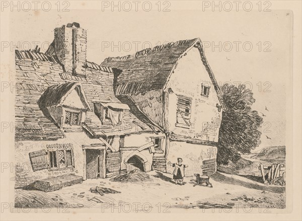 Liber Studiorum: Plate 38, View at Deptford, 1838. John Sell Cotman (British, 1782-1842). Softground etching, from a bound volume containing 48 plates; sheet: 39.6 x 32 cm (15 9/16 x 12 5/8 in.); platemark: 29 x 27.9 cm (11 7/16 x 11 in.)