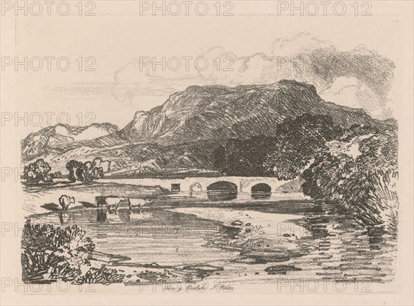 Liber Studiorum: Plate 14, Tan-y-Bwlch, Merionethshire, North Wales, 1838. John Sell Cotman (British, 1782-1842). Softground etching, from a bound volume containing 48 plates; sheet: 49.6 x 32 cm (19 1/2 x 12 5/8 in.); platemark: 12.5 x 17.4 cm (4 15/16 x 6 7/8 in.)