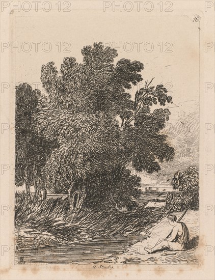 Liber Studiorum: Plate 16, A Study, 1838. John Sell Cotman (British, 1782-1842). Softground etching, from a bound volume containing 48 plates; sheet: 40.7 x 32 cm (16 x 12 5/8 in.); platemark: 10.4 x 8.2 cm (4 1/8 x 3 1/4 in.)