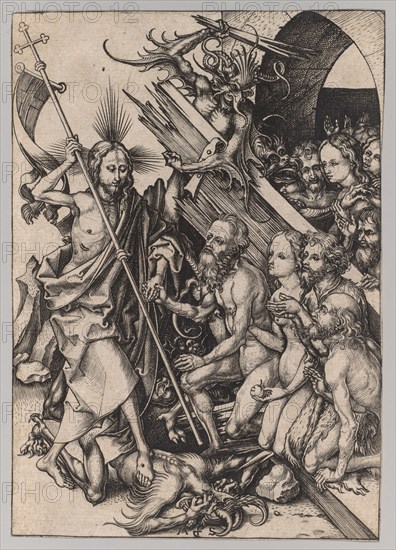 The Passion: Christ in Limbo, c. 1480. Martin Schongauer (German, c.1450-1491). Engraving; sheet: 16.5 x 11.7 cm (6 1/2 x 4 5/8 in.).