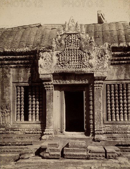 Doorway Through an Inner Enclosure, Angkor Wat, Cambodia, c. 1880. Unidentified Photographer. Albumen print ; image: 26.6 x 20.4 cm (10 1/2 x 8 1/16 in.); paper: 26.6 x 20.4 cm (10 1/2 x 8 1/16 in.).