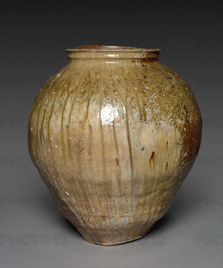 Storage Vessel (Kame), 15th century. Japan, Muromachi period (1392-1573). Stoneware with natural ash glaze (Echizen ware); diameter: 51 cm (20 1/16 in.); overall: 55.7 cm (21 15/16 in.).