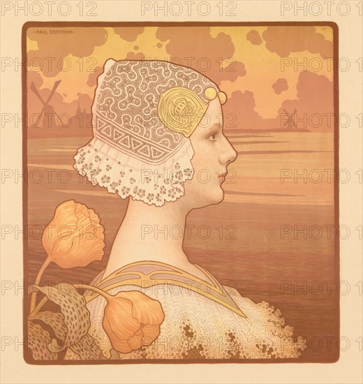 Her Most Gracious Majesty Queen Wilhelmina (Sa Très Gracieuse Majesté La Reine Wilhelmine), 1901. Paul Berthon (French, 1872-1909). Color lithograph; image: 38.6 x 35.6 cm (15 3/16 x 14 in.); sheet: 64.9 x 49.8 cm (25 9/16 x 19 5/8 in.)