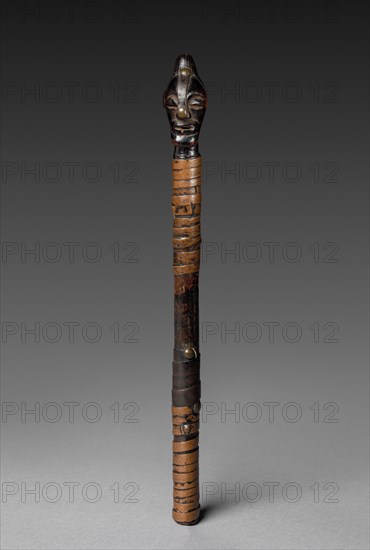 Fragment of a Staff, late 19th - early 20th century. Kalundwe people, Democractic Republic of the Congo. Wood, copper, iron; overall: 34.5 x 3.2 x 5.4 cm (13 9/16 x 1 1/4 x 2 1/8 in.)