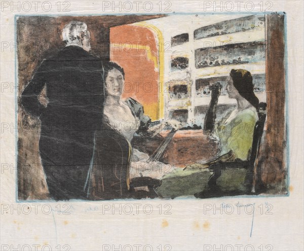 The Opera Box (La Loge de L'Opera), 1894. Alexandre Lunois (French, 1863-1916). Color lithograph