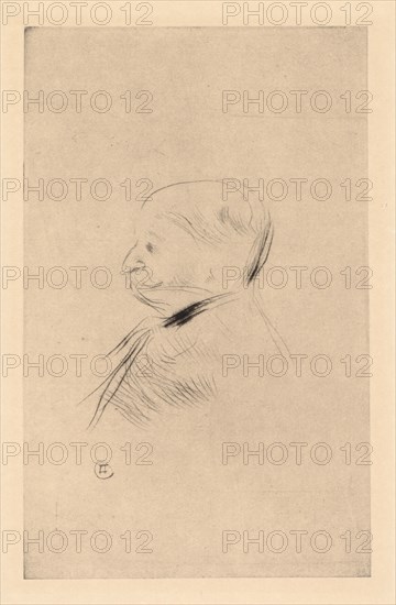 Portrait of a Man (Portrait d'un homme), 1898 (printed 1927). Henri de Toulouse-Lautrec (French, 1864-1901). Drypoint
