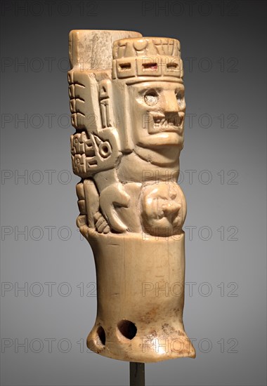 Thumb Rest of a Spear Thrower, 600-1000. Andes, Wari people. Bone; overall: 7.1 x 2.1 cm (2 13/16 x 13/16 in.).