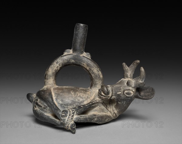 Bound Deer Effigy Vessel, 1000–1460s. Andes, north coast, Chimú people. Ceramic; overall: 18.7 x 24 x 13 cm (7 3/8 x 9 7/16 x 5 1/8 in.).