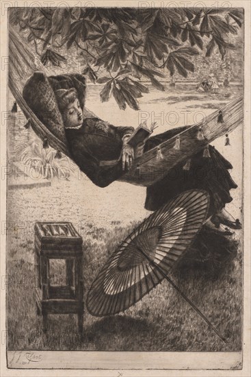 The Hammock, 1880. James Tissot (French, 1836-1902). Etching and drypoint; sheet: 27.9 x 18.4 cm (11 x 7 1/4 in.).