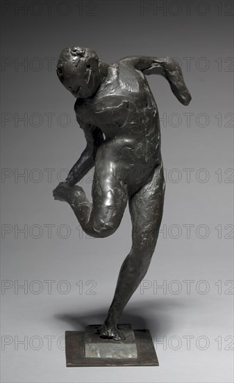 Dancer Looking at the Sole of her Right Foot, 1896-1897. Edgar Degas (French, 1834-1917). Bronze; overall: 46.4 x 21.6 x 20.3 cm (18 1/4 x 8 1/2 x 8 in.).