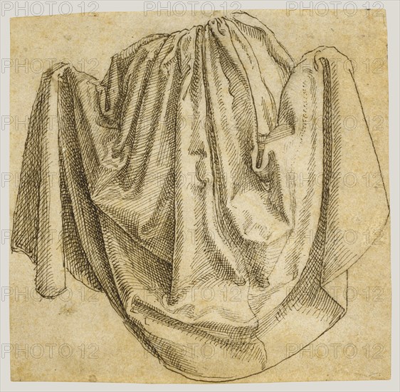 Study of a Hanging Drapery; Hans Brosamer, German, about 1500 - about 1554, about 1530 - 1540; Pen and black ink