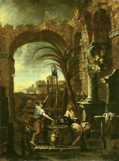 Christ and the Samaritan Woman; Alessandro Magnasco, Italian, Genoese, 1667 - 1749, 1705 - 1710; Oil on canvas
