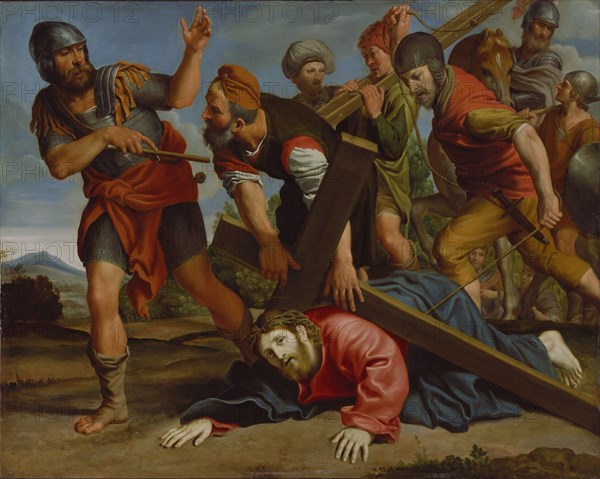 The Way to Calvary; Domenichino, Domenico Zampieri, Italian, 1581 - 1641, about 1610; Oil on copper; 55.2 × 67.6 cm