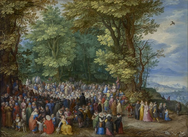 The Sermon on the Mount; Jan Brueghel the Elder, Flemish, 1568 - 1625, 1598; Oil on copper; 26.7 × 36.8 cm, 10 1,2 × 14 1,2 in