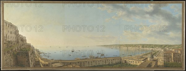 A View of the Bay of Naples, Looking Southwest from the Pizzofalcone towards Capo di Posilippo; Giovanni Battista Lusieri