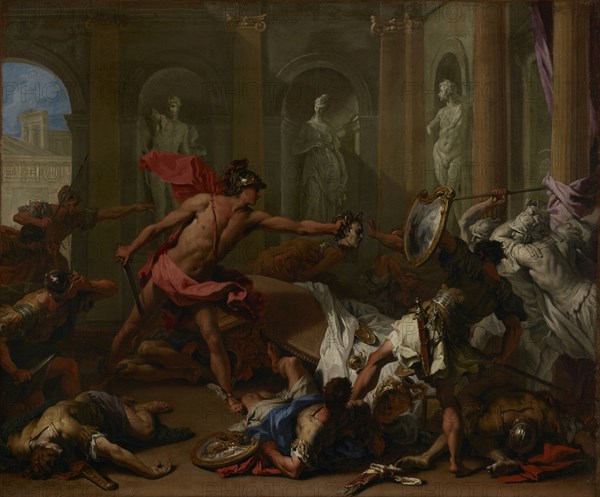 Perseus Confronting Phineus with the Head of Medusa; Sebastiano Ricci, Italian, 1659 - 1734, about 1705 - 1710; Oil on canvas