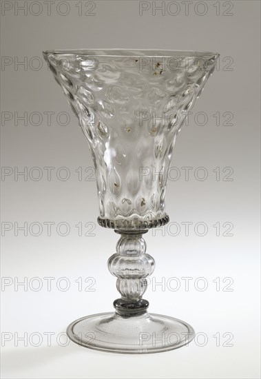 Goblet; Façon de Venise, possibly the Glashütte of Sebastian Höchstetter, Austrian, active 1540 - 1569, Hall, Austria; 1540