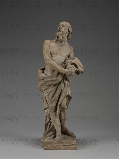 Saint Bartholomew; possibly Belgian; 18th century; Terracotta; 57.2 × 21 × 17.8 cm, 22 1,2 × 8 1,4 × 7 in
