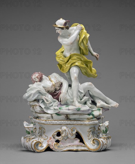 Mercury and Argus; Produced in the Doccia Porcelain Factory, Italian, about 1735 - 1896, After models by Giovanni Battista