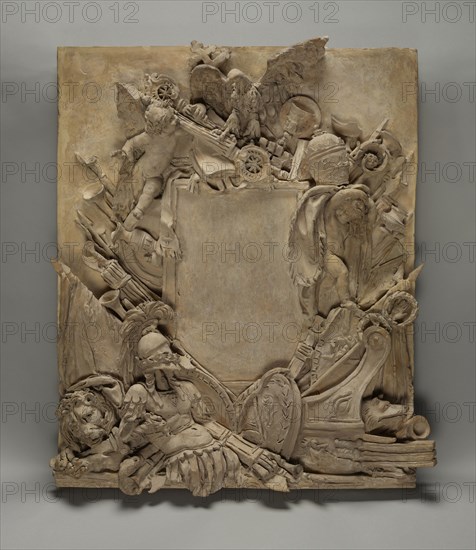 Sketch for a Fireplace Overmantel; Francesco Antonio Franzoni, Italian, 1734 - 1818, about 1789; Terracotta; 53.5 x 42.5 cm