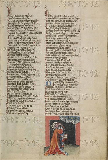 Jonicus, the First Astronomer; Regensburg, Bavaria, Germany; about 1400 - 1410; Tempera colors, gold, silver paint, and ink