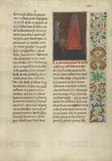 Demons Dragging Tondal into the Infernal Cistern; Simon Marmion, Flemish, active 1450 - 1489, Ghent, Belgium; 1475; Tempera