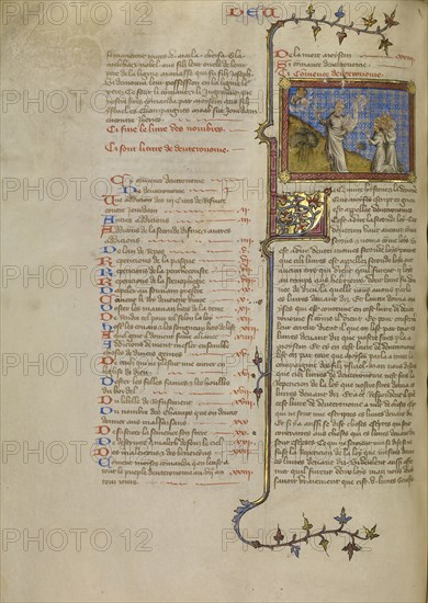 Moses Reading the Commandments to the Israelites; Master of Jean de Mandeville, French, active 1350 - 1370, Paris, France