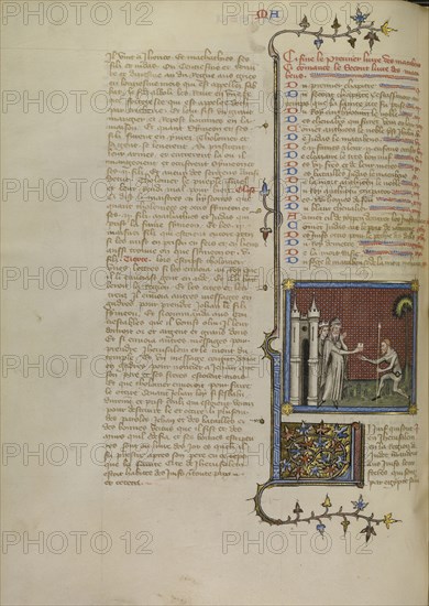 Judas Dispatching a Letter from the Jews of Jerusalem to the Jews in Egypt; Master of Jean de Mandeville, French, active 1350