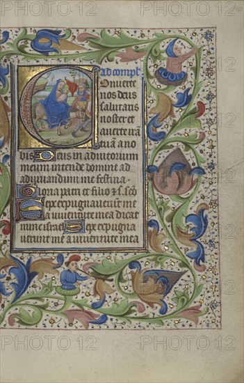 Initial C: The Flight into Egypt; Master of the Lee Hours, Flemish, active about 1450 - 1470, Ghent, probably, Belgium