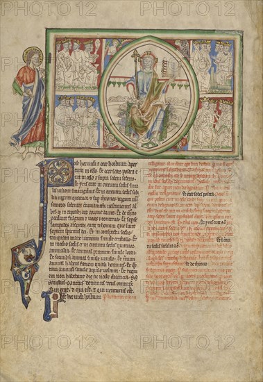 The Vision of the Throne of God and the Twenty-Four Elders; London, probably, England; about 1255 - 1260; Tempera colors, gold
