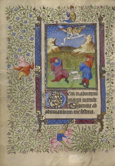 The Annunciation to the Shepherds; Follower of the Egerton Master, French , Netherlandish, active about 1405 - 1420, Paris