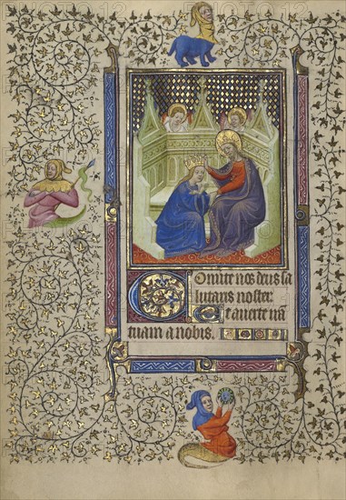 The Coronation of the Virgin; Follower of the Egerton Master, French , Netherlandish, active about 1405 - 1420, Paris, France