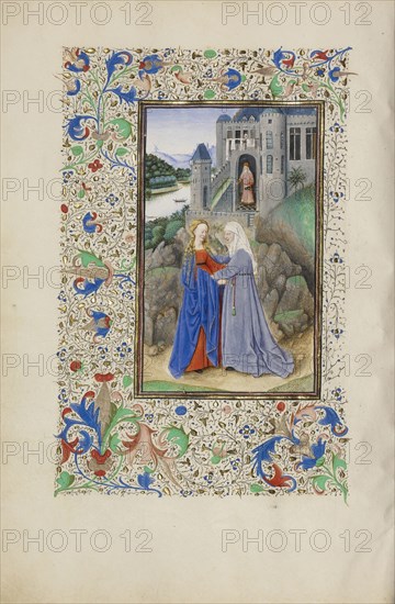 The Visitation; Master of the Llangattock Hours, Flemish, active about 1450 - 1460, Ghent, bound, Belgium; 1450s; Tempera