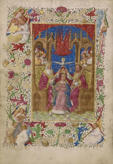 The Coronation of the Virgin; Master of Evert Zoudenbalch, Dutch, active 3rd quarter of 15th century, Utrecht, Netherlands
